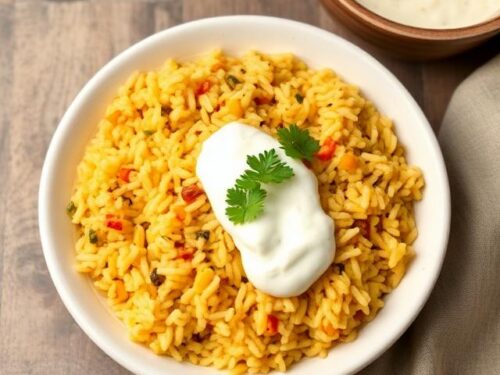 Khichdi in a utensil