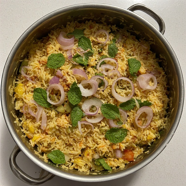 Vegetable infused biryani