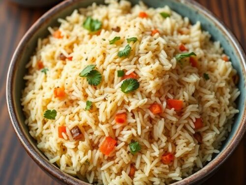 Vegetable pulao in a pot